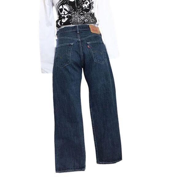 Levi’s 501 Button Fly Jeans Dark Wash Size 32 X 30 Unisex - Picture 2 of 11